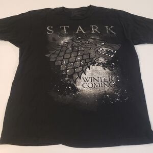 Black Game of Thrones Stark tee shirt size XL